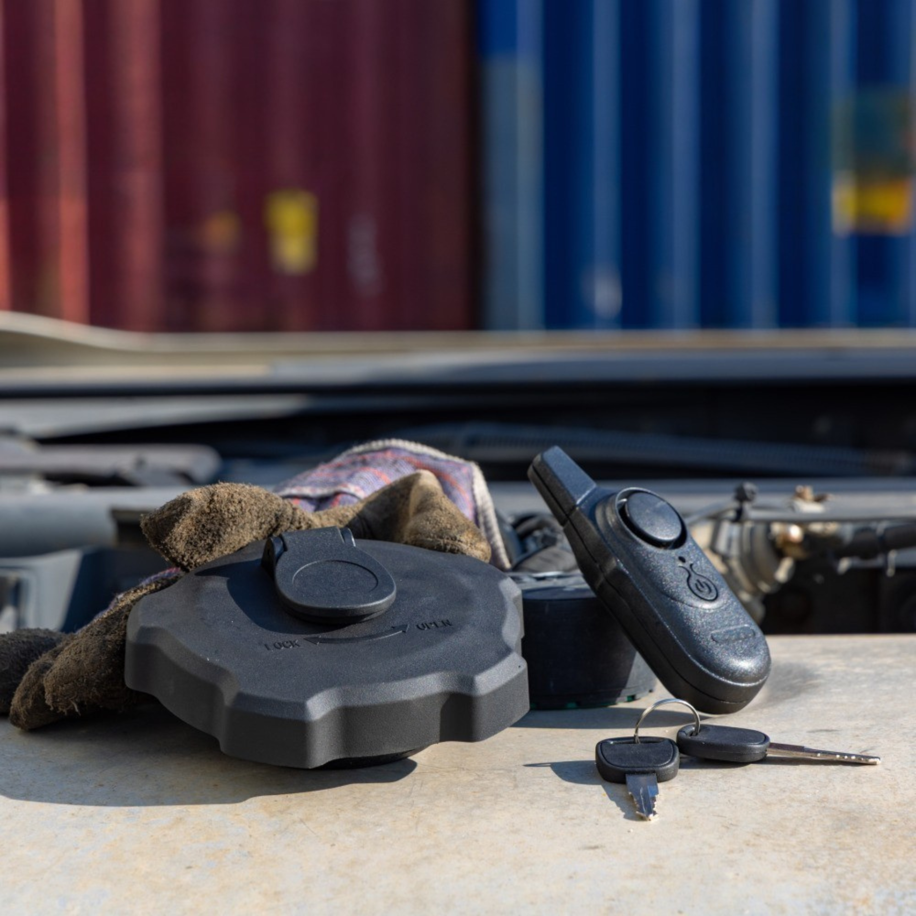 TruckTitan™ - Tapón de depósito Antirrobo con Alarma